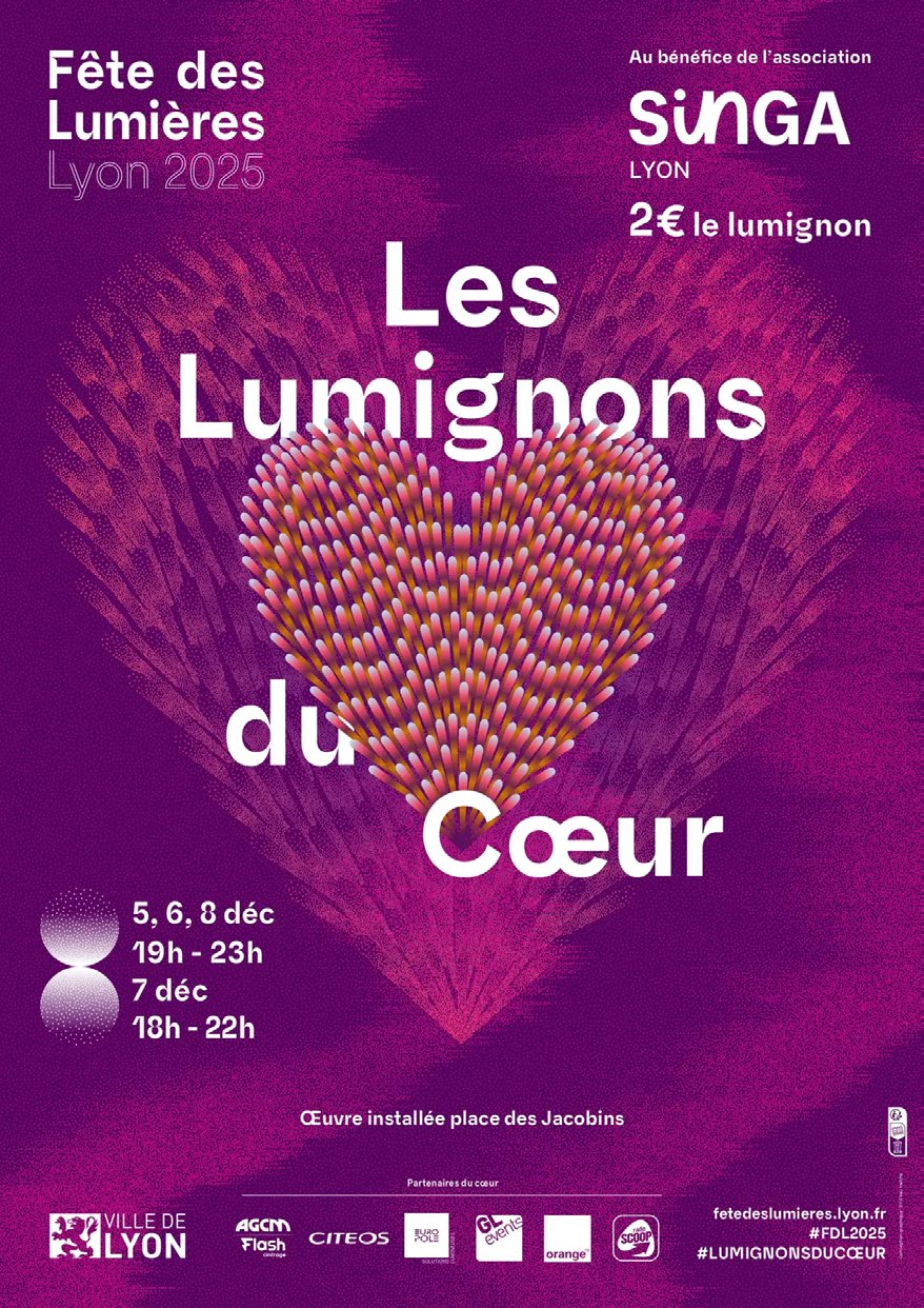Fête des Lumières Lyon 2025 - Les Lumignons du Cœur